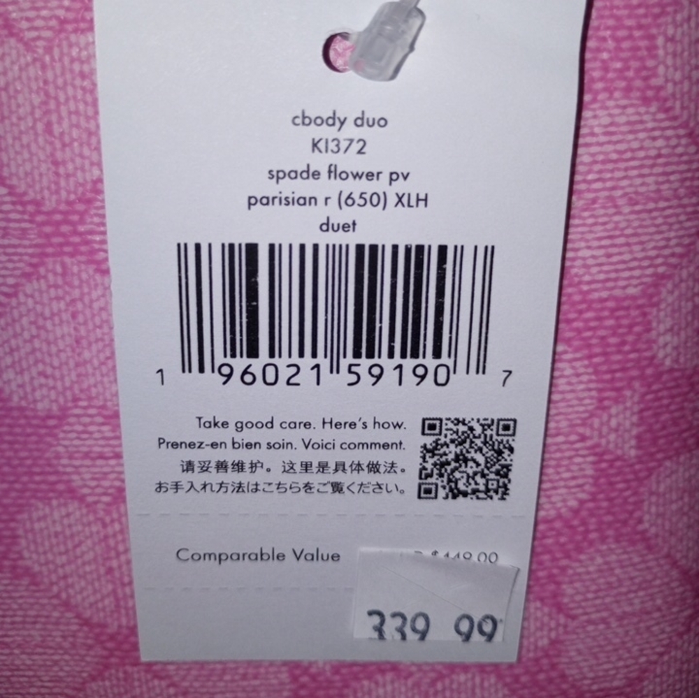 Kate Spade Pink Floral Women's Bag; 2in1; NWT - Picture 12 of 12